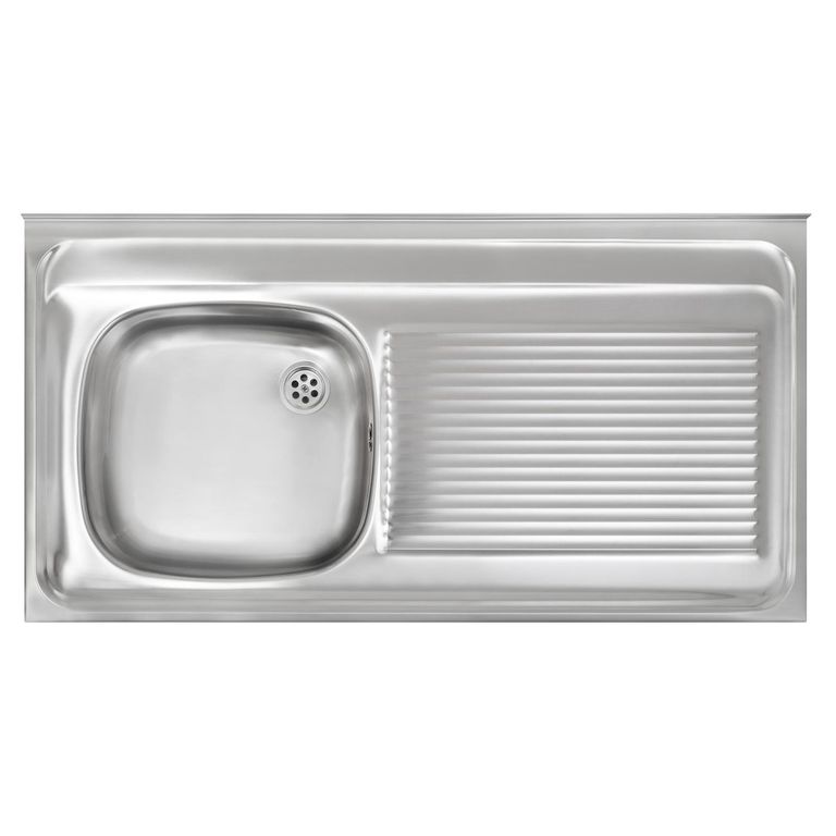 Lavaplatos Sobreponer Derecho 1 Cubeta(s) 100x14x50 cm Acero inoxidable