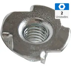 MAMUT - Tuerca anclaje mueble 3/8x12.7 mm zincado brillante 2unid