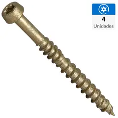 MAMUT - Tornillo Tirafondo Cabeza Torx Madera 200 mm 8 mm 4 unidad(es)