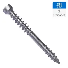 MAMUT - Tornillo Lancero Tirafondo Cabeza Torx Madera 70 mm 6 mm 2 Unidades