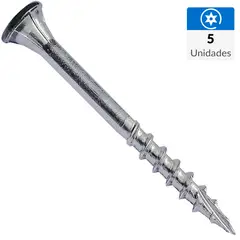 MAMUT - Tornillo Tirafondo Cabeza Torx Madera 200 mm 10 mm 5 Unidades