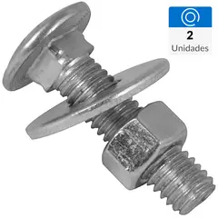 MAMUT - Perno coche c/tuerca y golilla acero inoxidable 1/4x3" 2unid