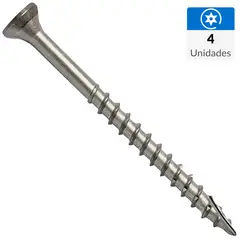 MAMUT - Tornillo Tirafondo Cabeza Plana Madera 65 mm 6.5 mm 4 unidad(es)
