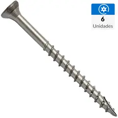 MAMUT - Tornillo Tirafondo Cabeza Plana Madera 5 " 5/16 " 6 unidad(es)