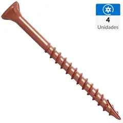 MAMUT - Tornillo Tirafondo Cabeza Torx Madera 3 " 5/16 " 4 unidad(es)