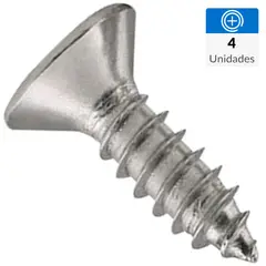 MAMUT - Tornillo Tirafondo Cabeza Plana Madera 30 mm 3 mm 4 unidad(es)