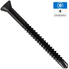 MAMUT - Tornillo Tirafondo Cabeza Torx Metal 1/2 " 3/8 " 4 unidad(es)