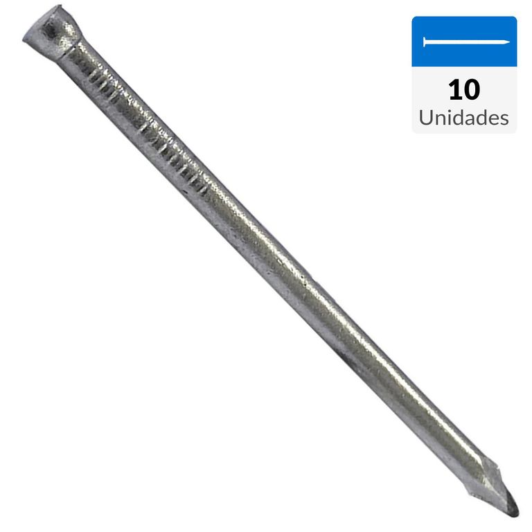 Clavo punta templada 2.1x2" zincado brillante 10unid