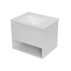 KLIPEN - Mueble con lavamanos de loza c/rebalse 1c 1r 60 cm color blanco
