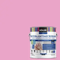 KOLOR - Pintura Antimicrobiana 1 galón(es) Semibrillante Rosado Costa De Marfil