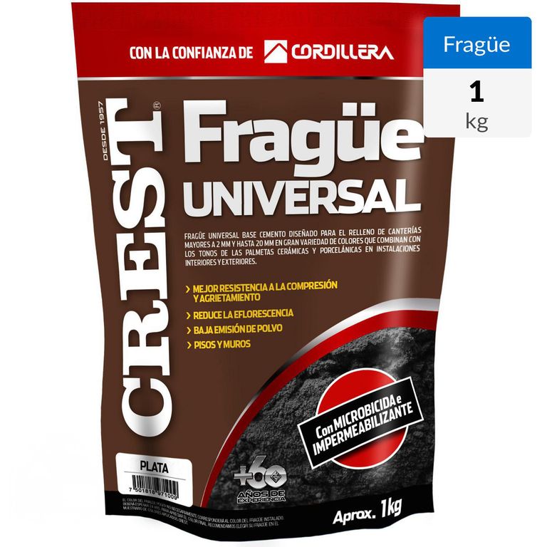 Frague piso/muro plata 1 kg