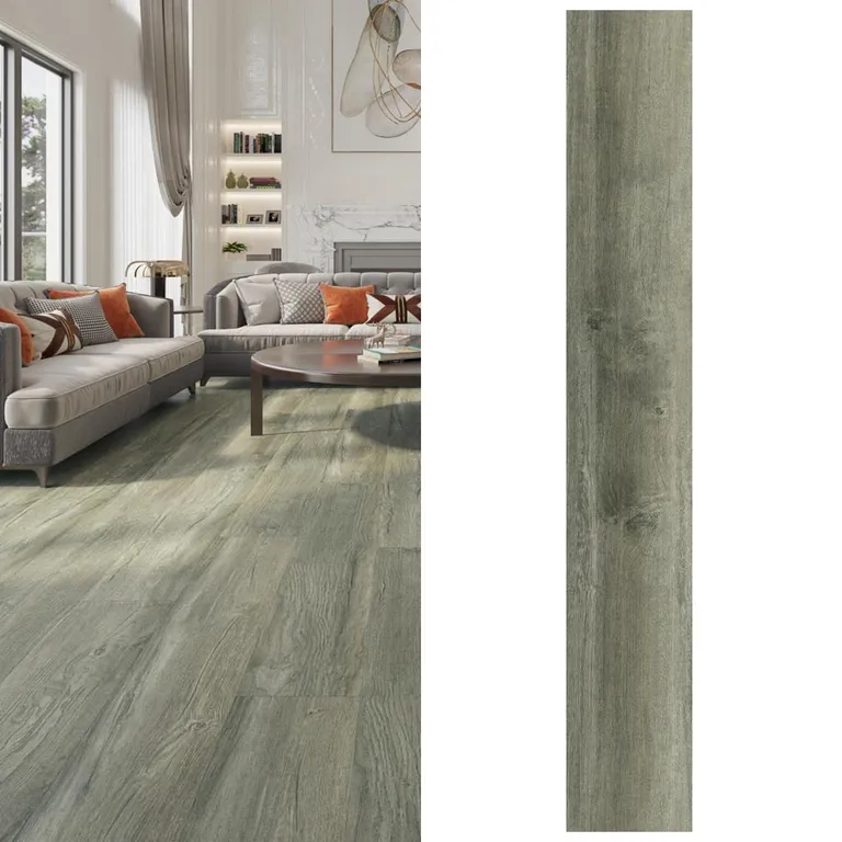 Piso Vinílico 5.2 mm 18x122 cm Delhi Greige Gris 2.19 m2