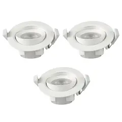 HB LEDS - Pack 3 Foco Basculante LED Embutido Spot 7W 3000K