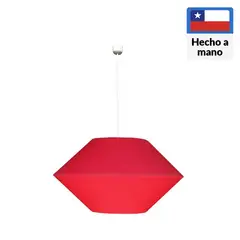 CAROLD STEVENS - Lámpara Colgante Diamante Tela Rojo 42 cm