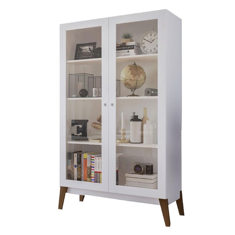 Vitrina 2 puertas Amber blanco