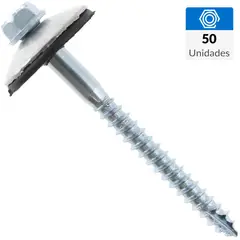 FIXSER - Tornillo Autoperforante Cabeza Hexagonal Madera 41/2 " 5.5 mm 50 Unidades