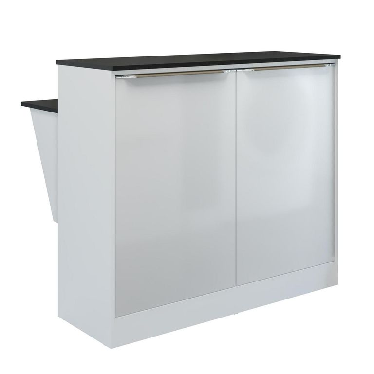 Juego de Comedor Smart 2 Sillas Mesa Rectangular 67,5x92x106 cm Blanco