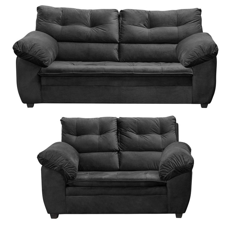 Set de Sofás Liverpool 3 y 2 Cuerpos Felpa