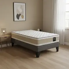 JUST HOME COLLECTION - Cama 1,5 Plazas Europea Confort Gold