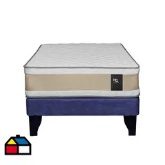 JUST HOME COLLECTION - Cama 1.5 Plazas Europea Comfort Gold Azul