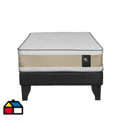 JUST HOME COLLECTION - Cama 1.5 Plazas Europea Comfort Gold Negro