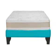 JUST HOME COLLECTION - Cama 1.5 plazas Europea Comfort Gold Azul