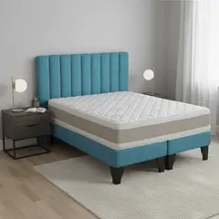 JUST HOME COLLECTION - Cama 2 Plazas Box Spring Confort Gold