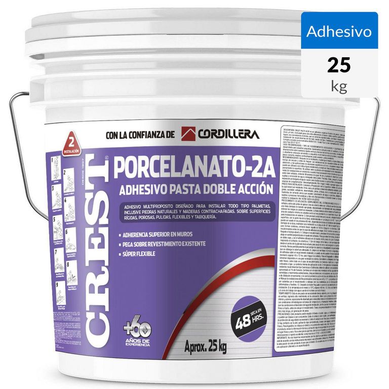 Adhesivo Porcelanato Muro Superficie Flexible 25 kg