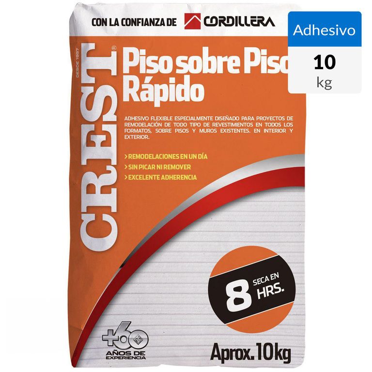 Adhesivo Cerámica Piso Superficie Rígido 10 kg