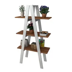 BE DESIGN - Estante Urban MDF 3 Nivel(es) 64x145x33 cm Blanco