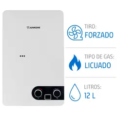 JUNKERS - Calefont Gas Licuado 12 Litros Tiro Forzado Microturbina
