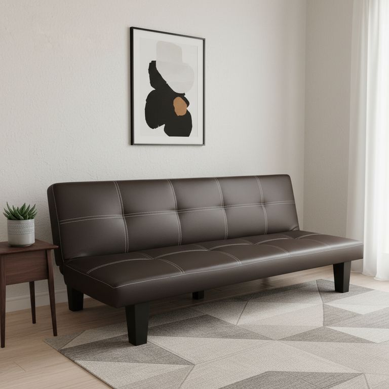 Futón Praga Negro 176x81x71 cm