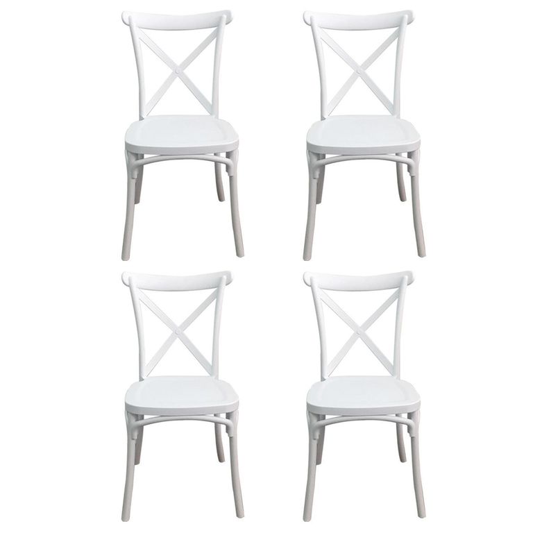 Pack 4 Sillas Stack 88x42.5x49 cm