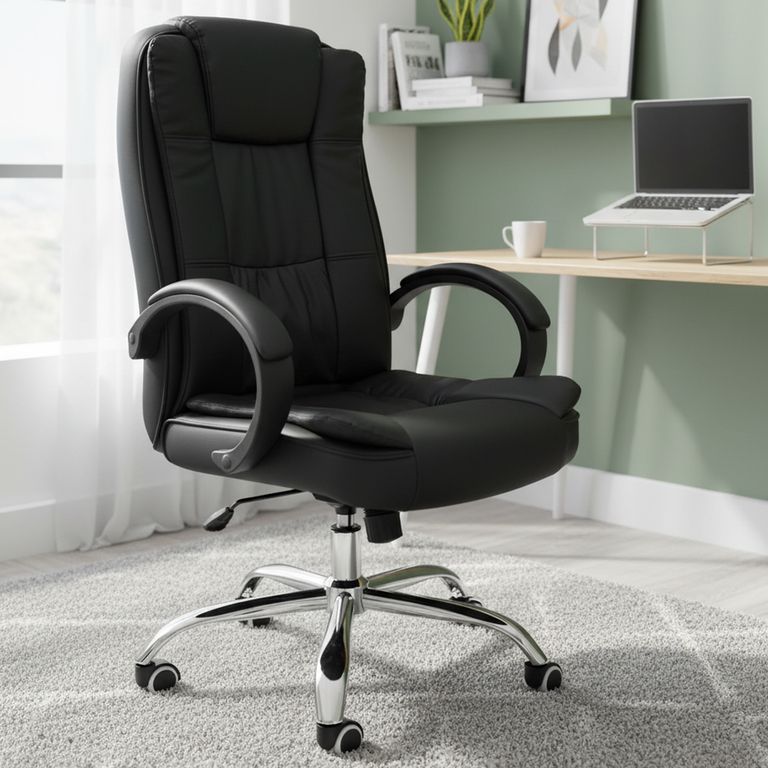 Silla Escritorio Executive Negro 124x50x52 cm