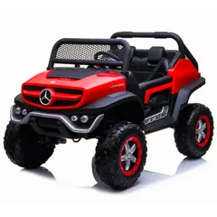 KIDSCOOL - Buggy Unimog rojo 4 motores licencia Mercedes Benz