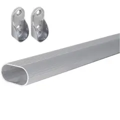 HBT - Barra clóset con soportes 1 metro aluminio