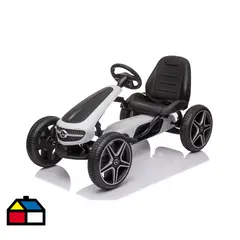 KIDSCOOL - Go kart Licencia Mercedes Benz Blanco Desde 3 meses