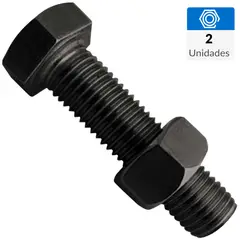 MAMUT - Perno cab.hexagonal g8.unc con tuerca 1/4 x 1 1/2 pavonado 2 unid