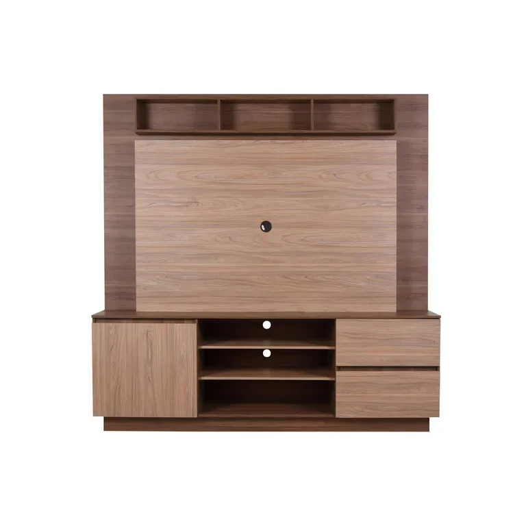 Panel Rack TV 75" Nash 1 puerta + 2 cajones 205x206.5x50 cm