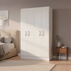 CIC - Clóset Bagua 4 Puerta(s) 3 Repisa(s) 95x170x38 cm Blanco