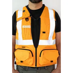 TOPSAFE - Chaleco geologo reflectante naranjo talla m