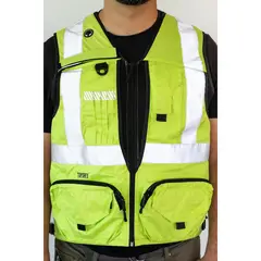 TOPSAFE - Chaleco geologo reflectante amarilla talla s