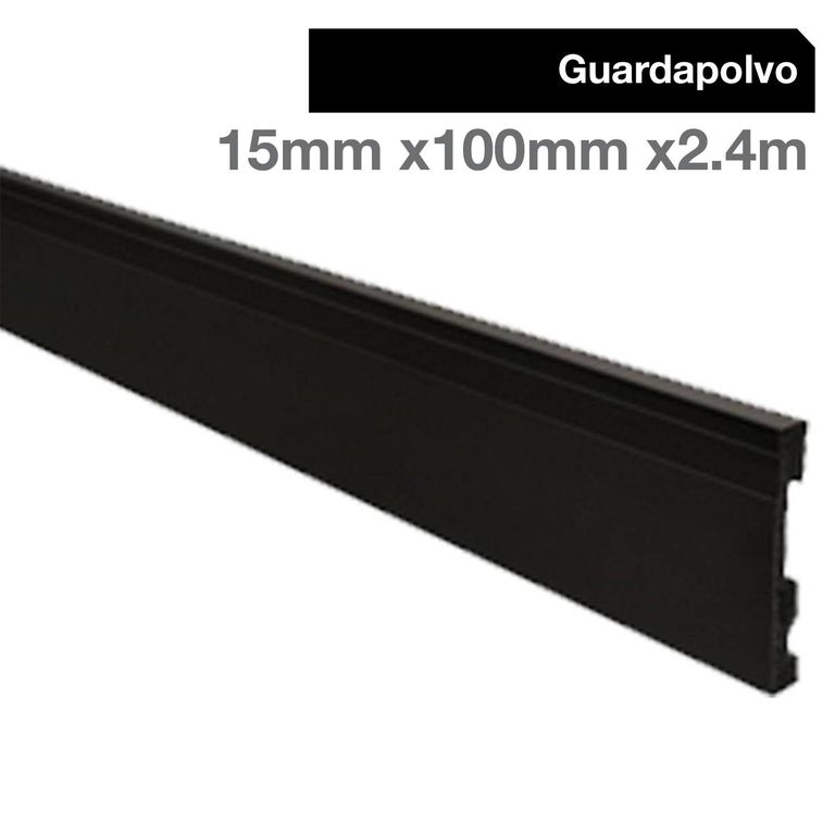 Guardapolvo Extra Line EPS 100mmx2.4m negro mate