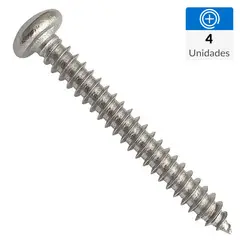 MAMUT - Tornillo Roscalata Cabeza Cóncavo Metal 1/4 " 4.83 mm 4 unidad(es)