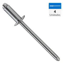 MAMUT - Remache tipo pop vástago y cuerpo ac. inox. M4.0 x 10 mm 4 unid