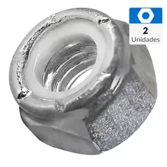 MAMUT - Tuerca inoxidable seguro nylon acero inoxid. unc 3/8 2 unid