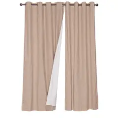 MASEL - Set Cortinas Blackout 140x225 cm Beige