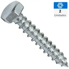 MAMUT - Tornillo Tirafondo Cabeza Hexagonal Madera 50 mm 8 mm 2 Unidades