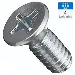 MAMUT - Perno cabeza plana phillips 1/8 x 1" zincado 4 unid