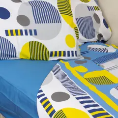 MASEL - Juego de Sábanas Pacman Azul